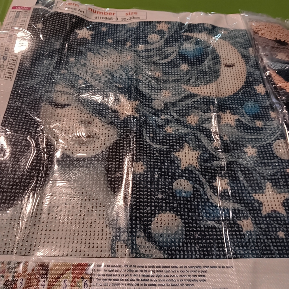 Woman Moon and Stars Diamond Art Painting Kit 30x30